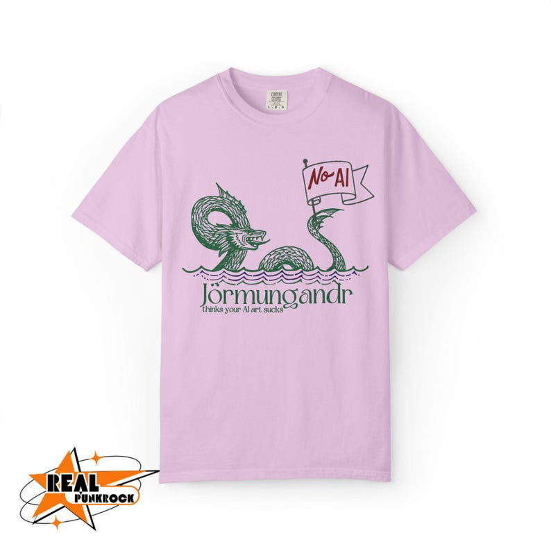 Anti AI Shirt Comfort Colors No Clankers Tee Keep Art Human Social Justice Shirt Protest Tee Support Real Art Shirt Artificial Intelligence image 10
