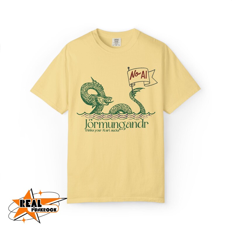 Anti AI Shirt Comfort Colors No Clankers Tee Keep Art Human Social Justice Shirt Protest Tee Support Real Art Shirt Artificial Intelligence image 5