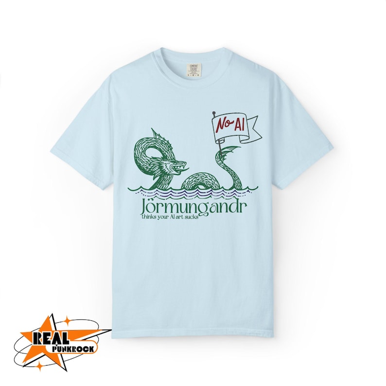 Anti AI Shirt Comfort Colors No Clankers Tee Keep Art Human Social Justice Shirt Protest Tee Support Real Art Shirt Artificial Intelligence image 8