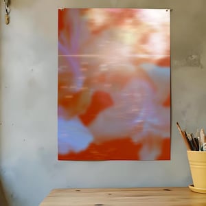 sparkling red lily poster