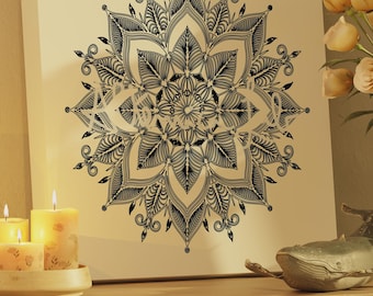 Mandala 50 Pen Plotter SVG DXF PDF Vector, AxiDraw Drawing Machine Art, Bloom Collection