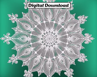 Mandala STL 3D Print Zen Decor, 10 Designs SVG, Yoga Room Art, Floral Collection