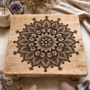 Houtbrandpatronen 10 Mandala SVG PDF A2 A3 A4 Pyrografiesjabloon Eeuwige Gelofte