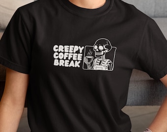 Comfort Colors Ghost Iced Coffee T-Shirt - Retro Halloween Tee