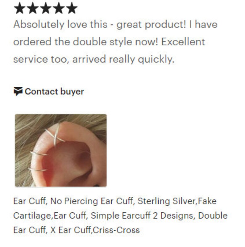 No Piercing Ear Cuff Sterling Silver Simple Earcuff Cross Etsy UK