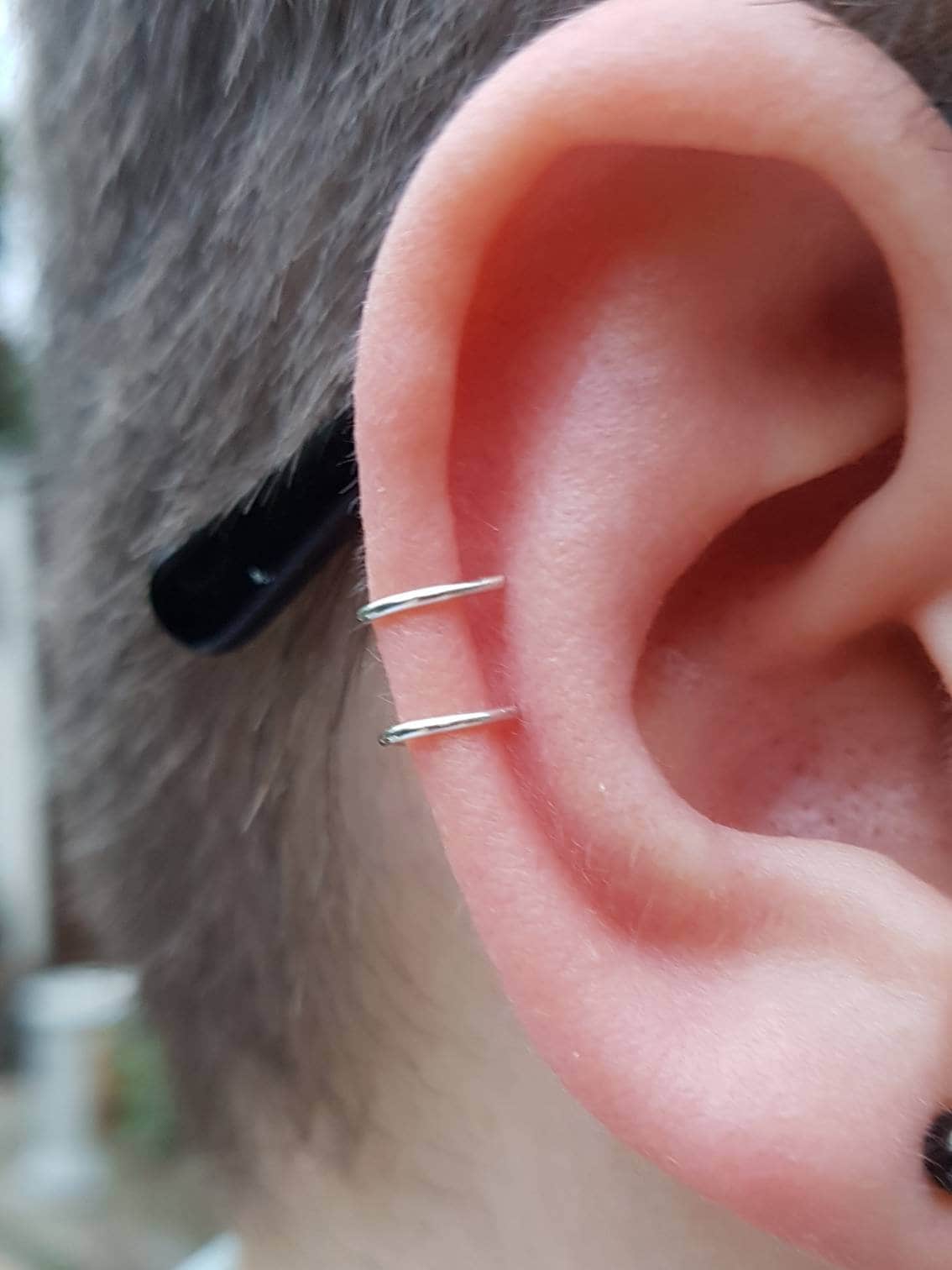 Low helix piercing hoop deals