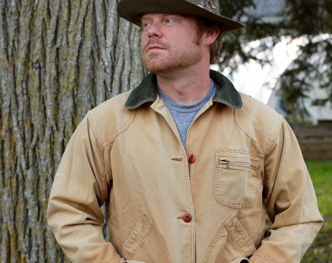 LL Bean Field Coat Rustic Barn Chore Hunting / Fishing Jacket Made in ...