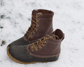 Botas de caça vintage LL Bean Maine - 1986, fabricadas nos EUA - masculinas, tamanho 8