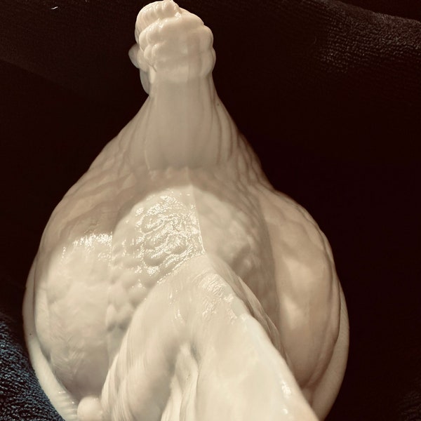 Vintage Fenton Milk Glass Hen on Nest