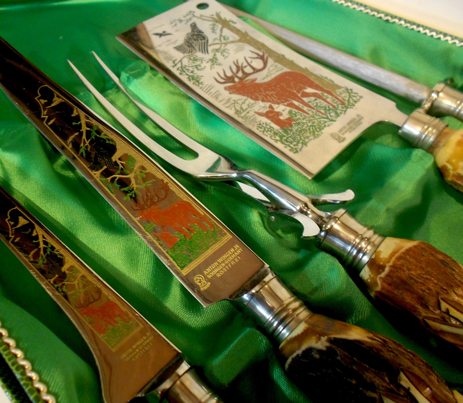 RESERVED for Christine Vintage Carving Set Anton Wingen Jr Etsy