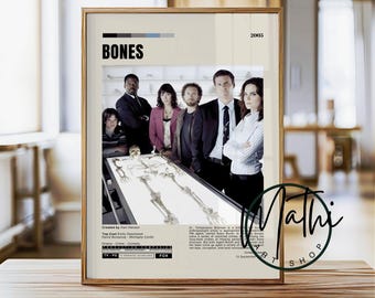 Póster de la serie Bones: Arte minimalista de drama policial (digital y físico)