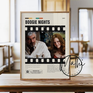Boogie Nights Movie Poster, 1997 Film Print, Cult Classic Wall Art, Retro Cinema Poster, Minimalist Movie Decor, Gift for Fans