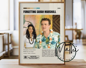 Póster de la película "Olvidando a Sarah Marshall": Arte cinematográfico minimalista de comedia romántica (Digital y físico)