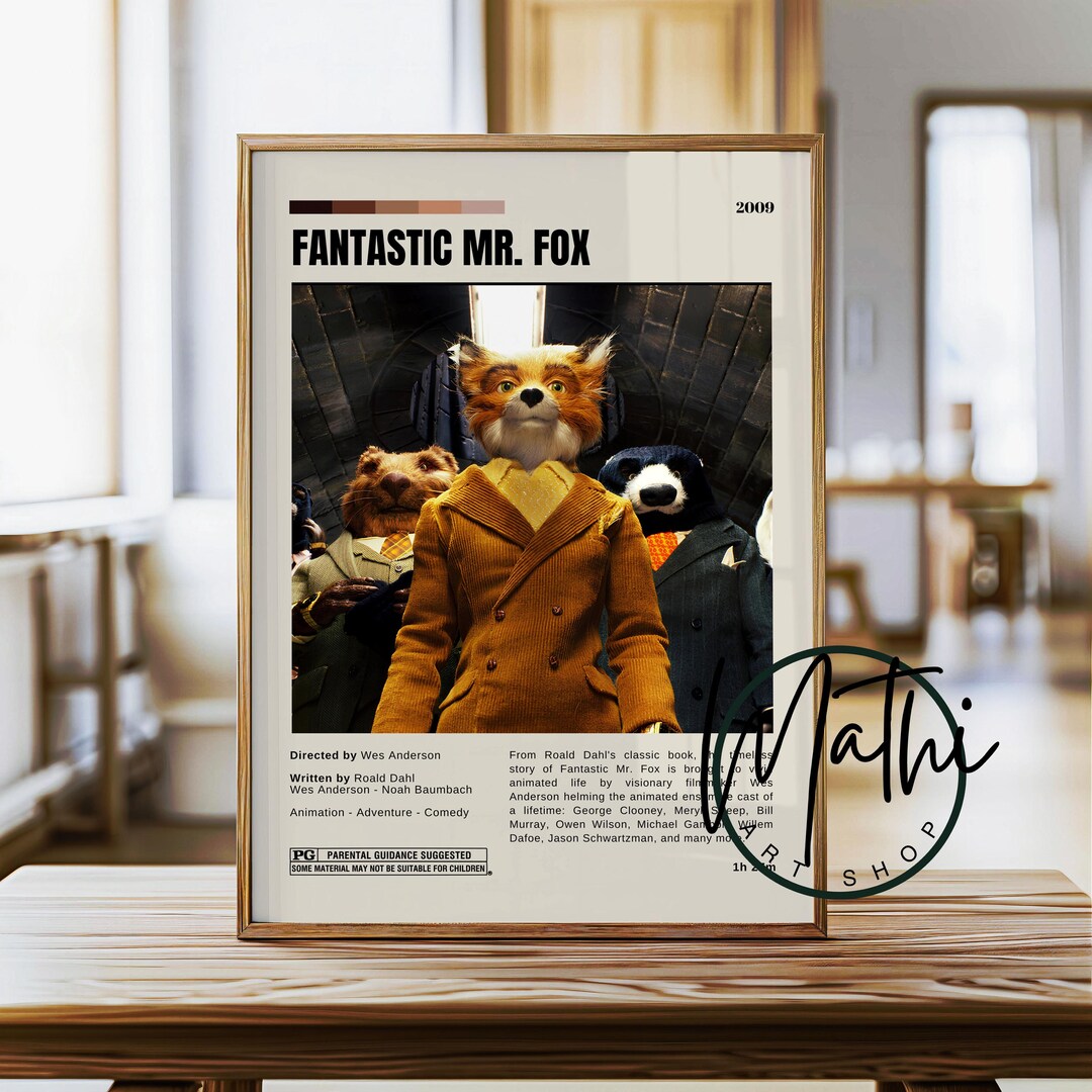 Fantastic Mr. Fox Movie Poster: Minimalist Adventure Film Art (digital ...
