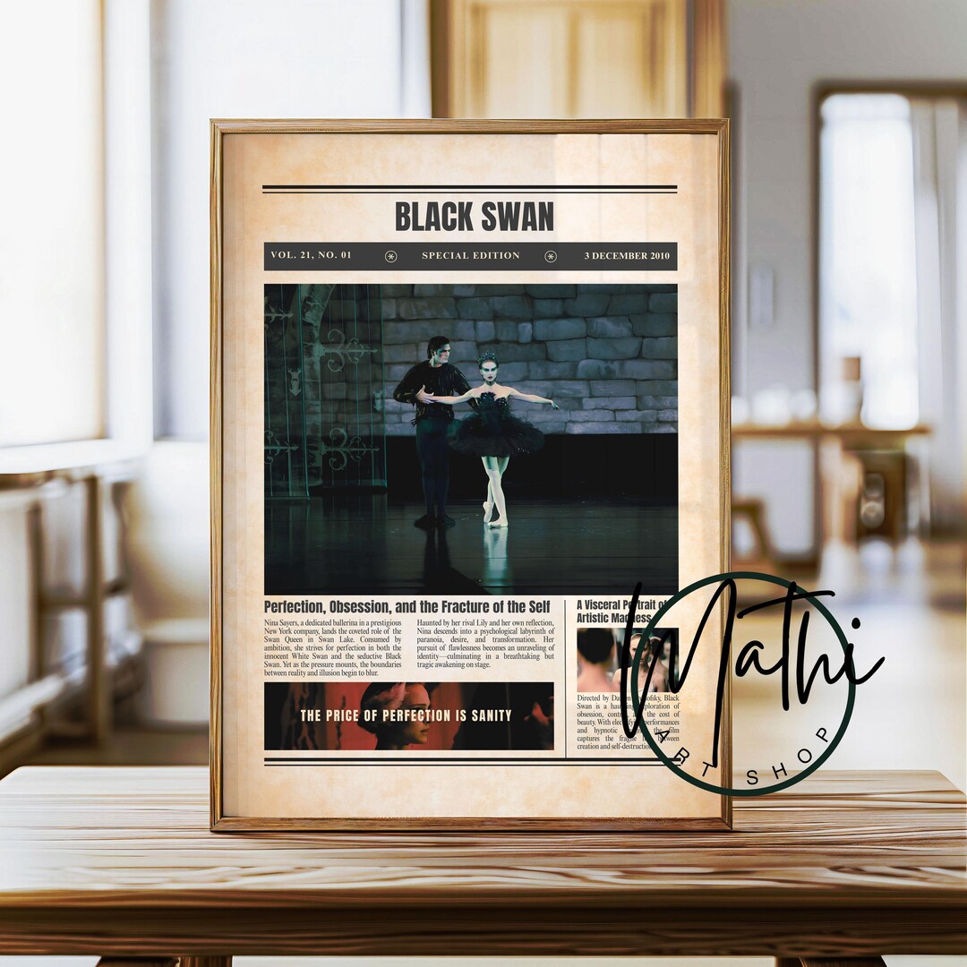 Black Swan Movie Poster: Minimalist Psychological Drama Film Art ...