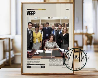 Pôster da série de TV Veep: arte minimalista de comédia política (digital e física)