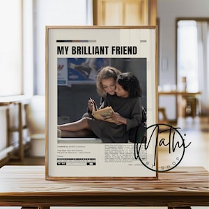 My Brilliant Friend Poster, 2018 TV Series Print, Cult Drama Wall Art, Retro Italian Series Poster, Minimalist TV Decor Gift