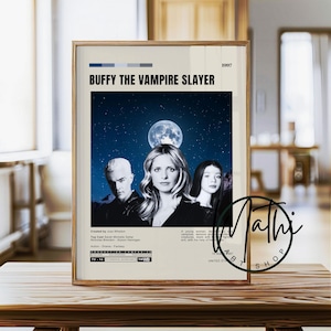 Buffy the Vampire Slayer TV Series Poster: Minimalist Fantasy Drama Show Art (Digital & Physical)