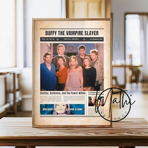 Buffy the Vampire Slayer TV Series Poster: Minimalist Fantasy Drama Show Art (Digital & Physical)