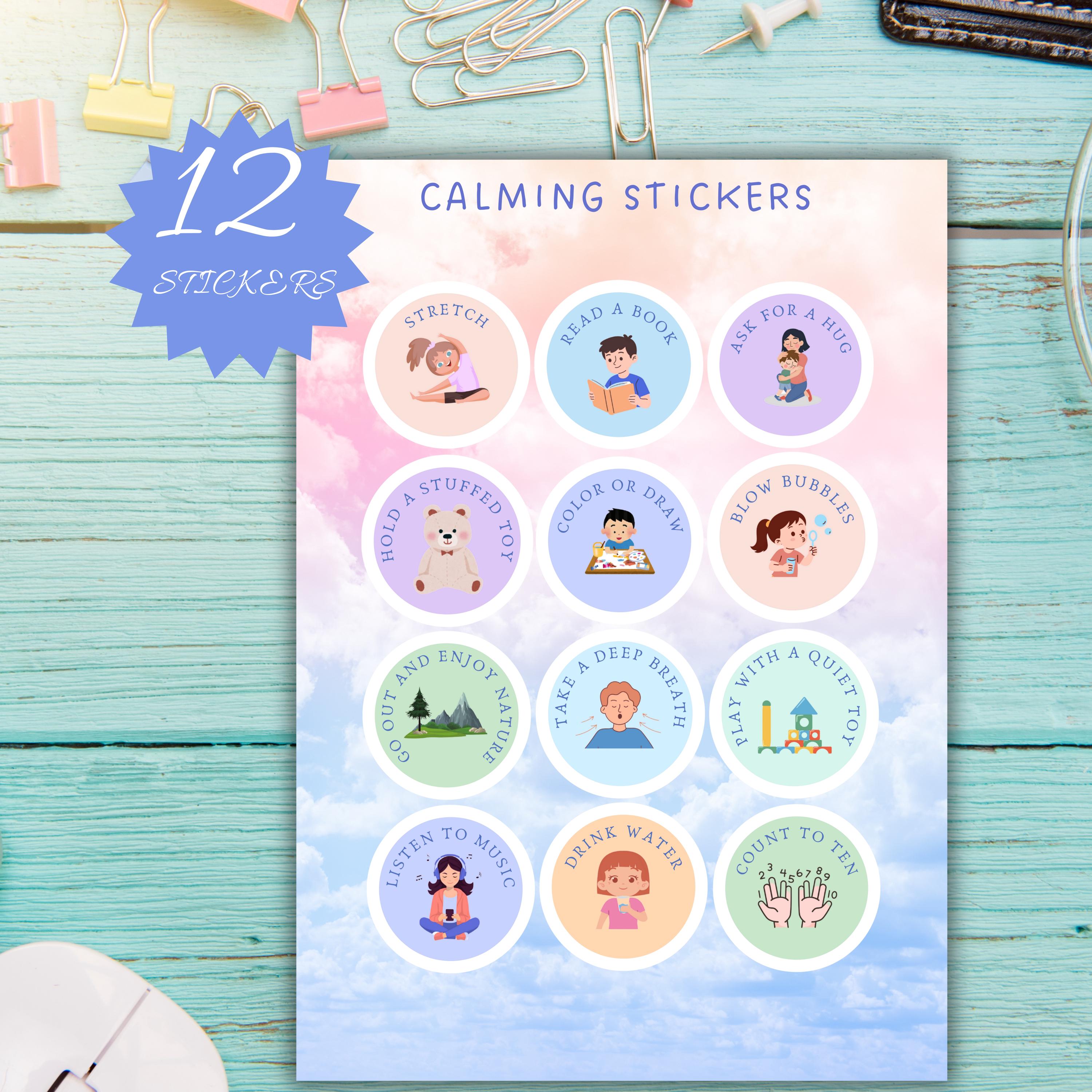 Mindfullness Sticker Kids Calming Stickers | Printable Mindfulness Tools (PDF & PNG) - Etsy