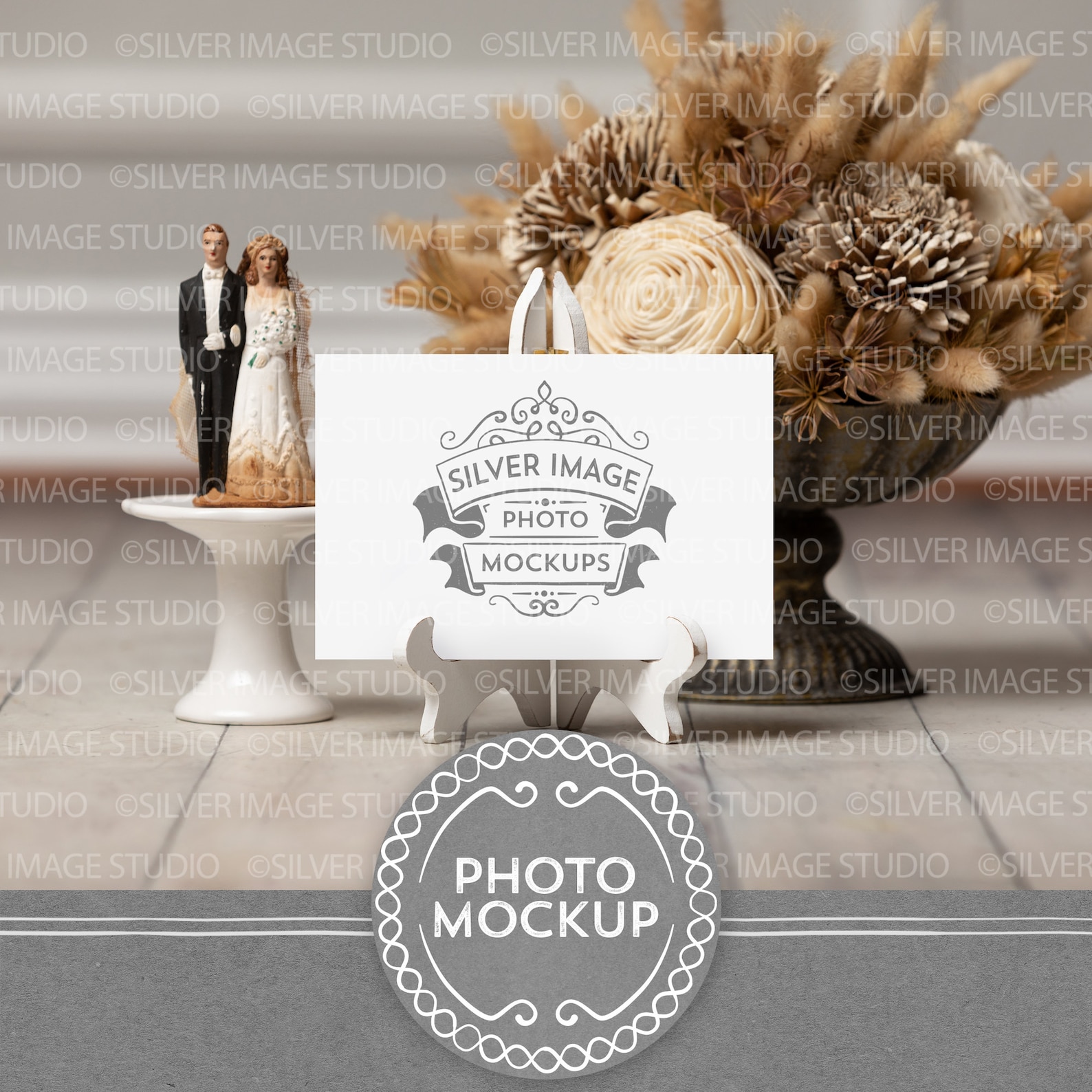 Wedding Card Mockup 4x6 Horizontal , Anniversary Invitation Mockup