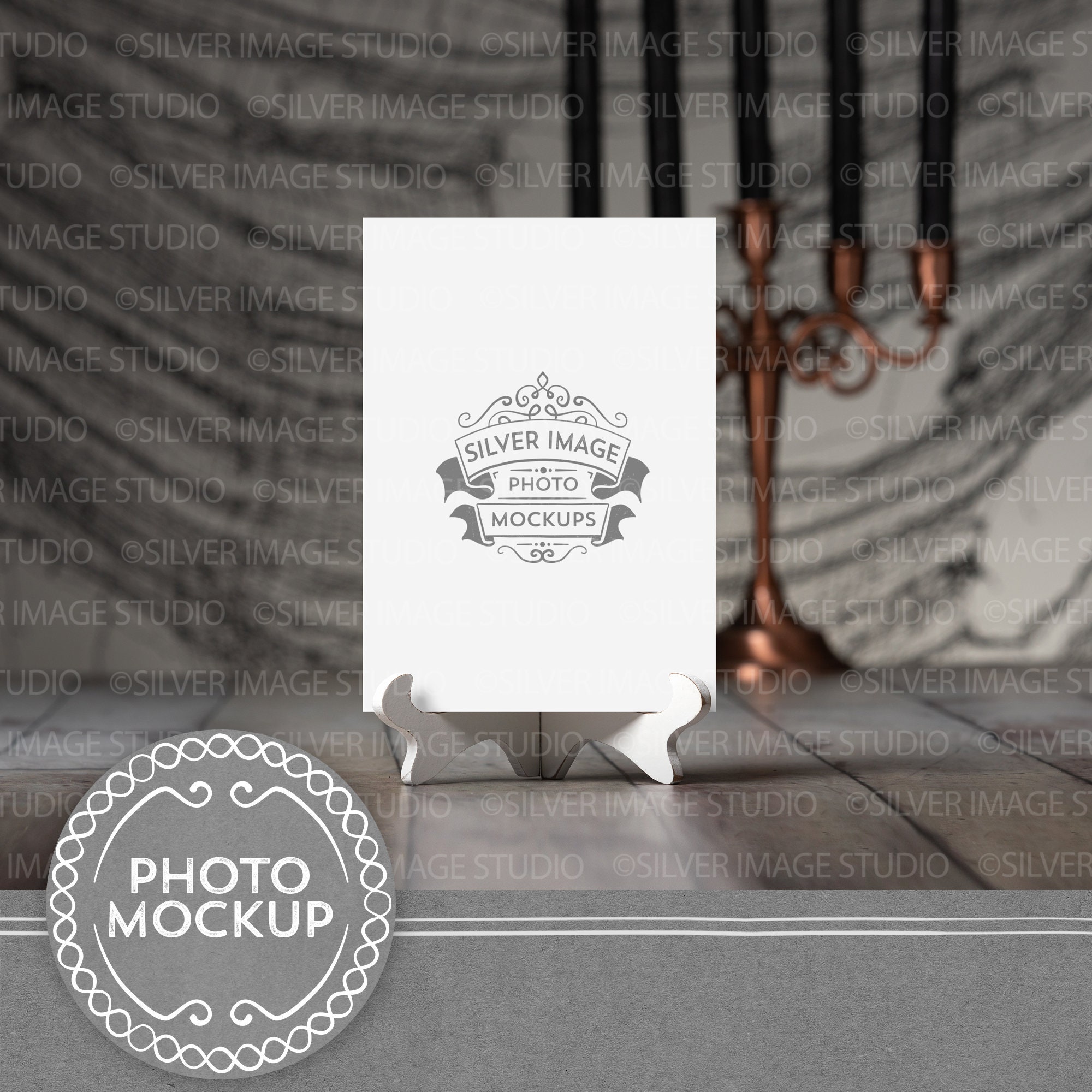 5x7 Vertical Halloween Card Mockup Photo Party Invite