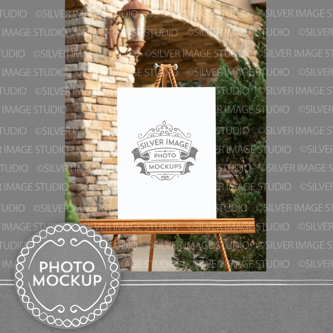Wood Easel Poster Mockup Photo 18x24 Sign Mockup Paper Etsy