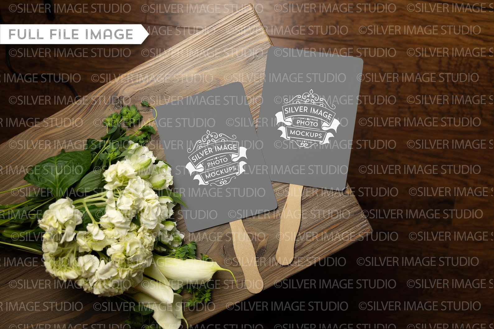 Download Wedding Program Fan Mockup Photo 5x7 Program Mockup Flower ...