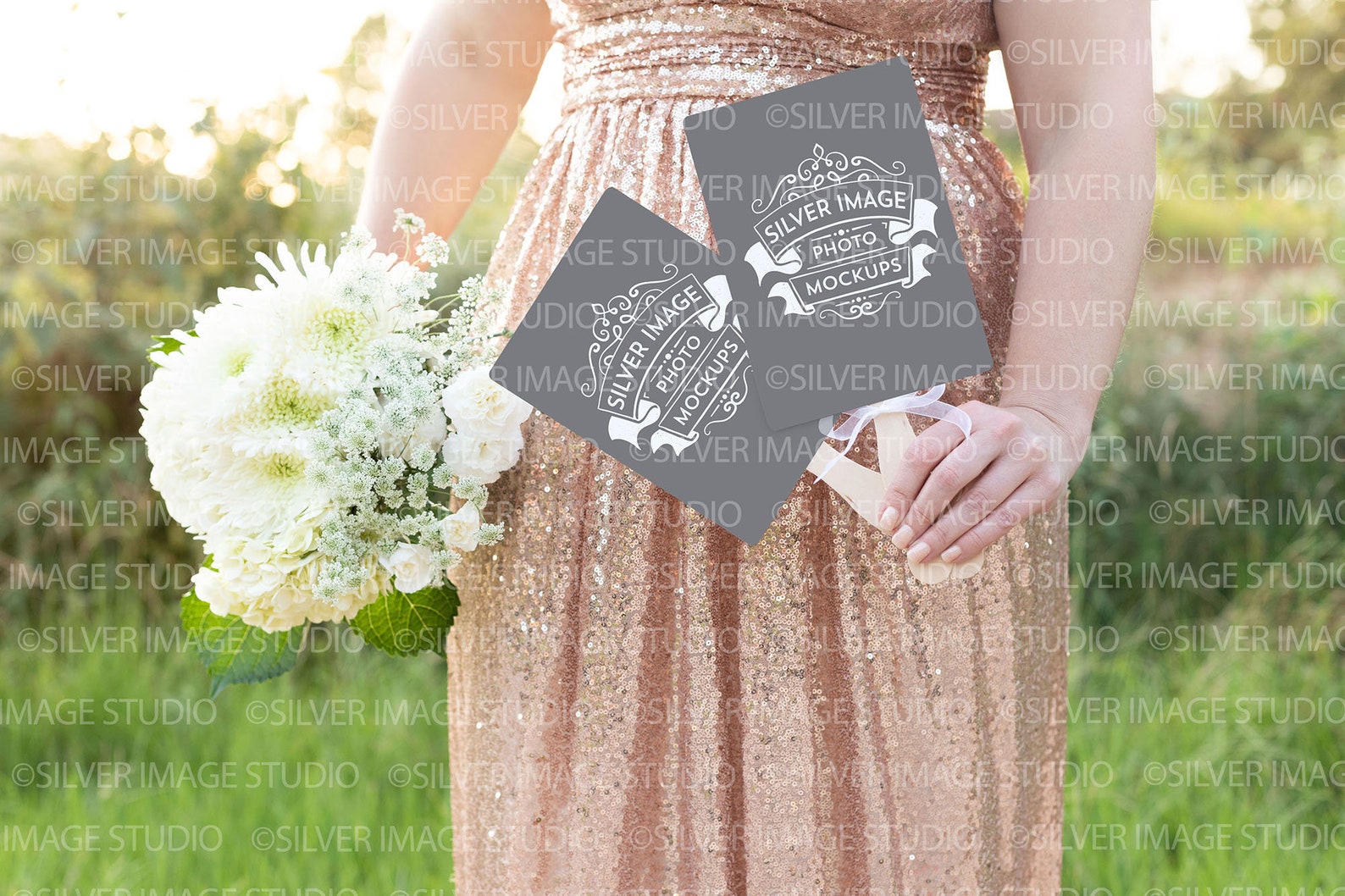 Download 5x7 Program Fan Mockup Photo Wedding Program Mockup Rose ...