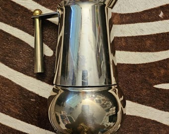 Vintage italienische Espressokanne Kitty Oro Design GB Guido Bergna