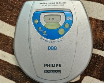 Vintage Philips Magnavox Tragbarer CD Spieler AZ7681 DBB Bass Boost Getestet-Funktioniert