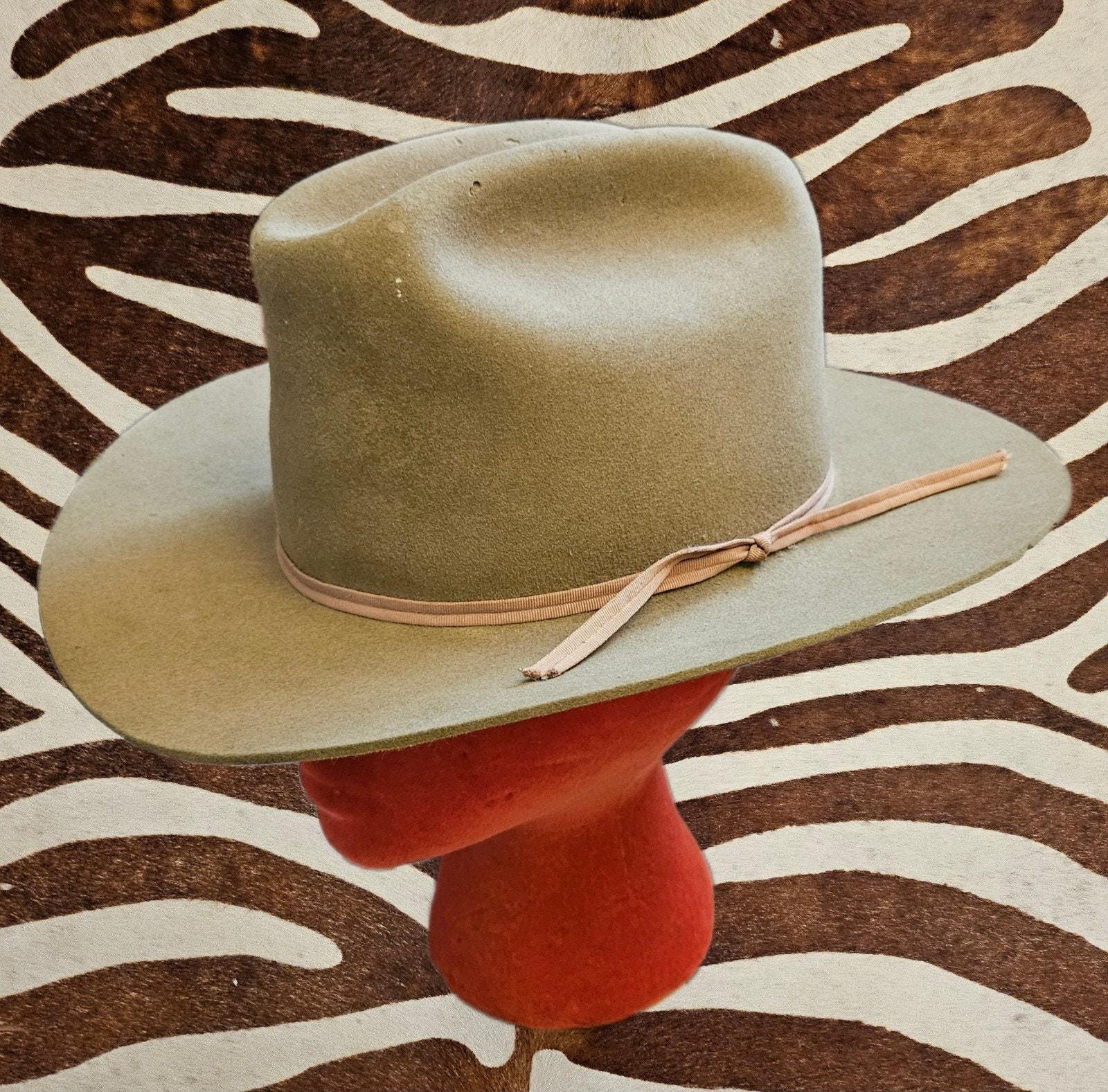 美品　希少　ステットソン　ハット　stetson 4X 7 3/8 BEAVER Vintage Stetson Western Cowboy Hat 4X Beaver Size 7 3/8 – Poppy's
