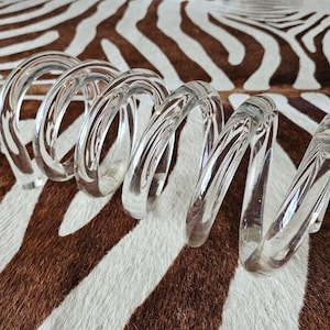 Mid Century Modern Dorothy Thorpe Lucite Spiral Letter Holder Hollywood Regency
