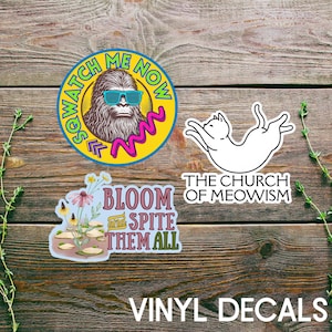 2&quot;- 6&quot; Custom Sticker Design Service DieCut Vinyl Bulk Waterproof Logo Decal Personalized Small Business Branding Luggage Monogram Sticker