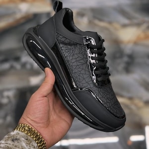 Handmade Leather Sneakers: Men's Casual Lace-Up Shoes | Custom Shoes