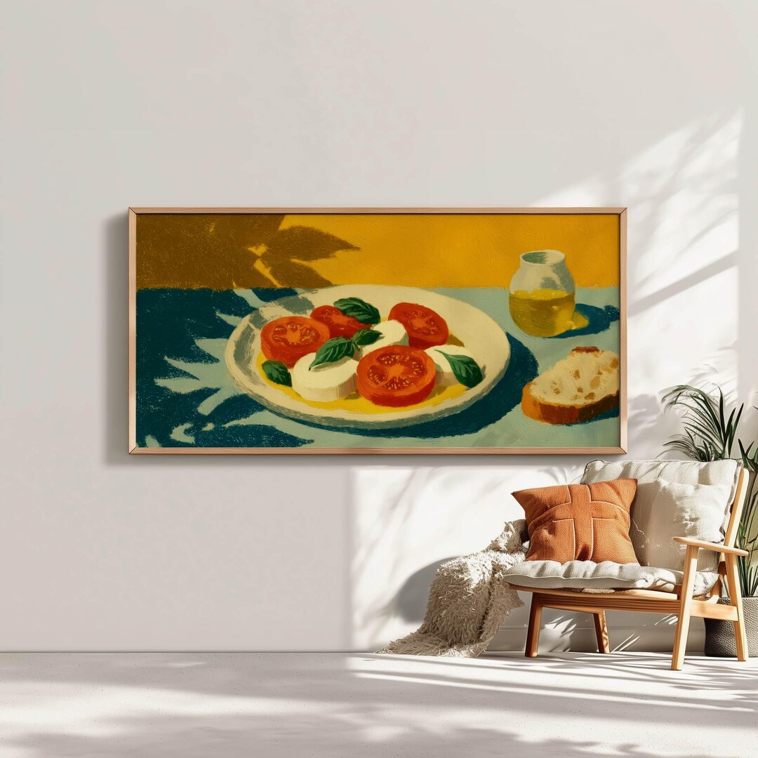 Italian Kitchen Art for Frame TV, Caprese Salad Print, Mediterranean ...