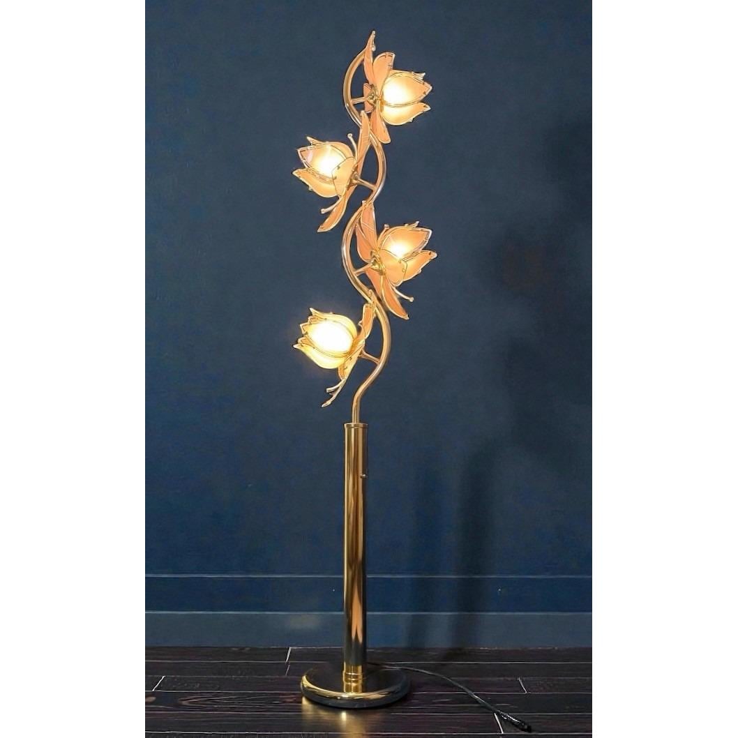 Hollywood regency lotus lamp - Etsy 日本