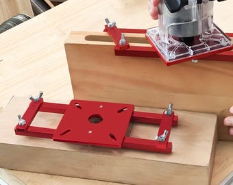2-in-1 Center Invisible Fastener Bracket | Woodworking Slotting Tool for Cabinet & Furniture Install