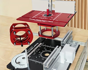Heavy-Duty Router Table Insert Plate & Router Lift System for Precision Woodworking Slotting and Trimming for 65mm motor