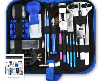 212-Piece Watch Repair Tool Kit: Battery Replacement, Band Adjustment