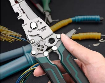 Foldable Wire Stripper & Crimper: 18-in-1 Multifunctional Electrician Tool