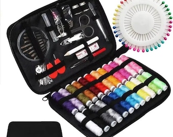Kit de costura portátil: reparación de viajes, bordado DIY, ideal para principiantes