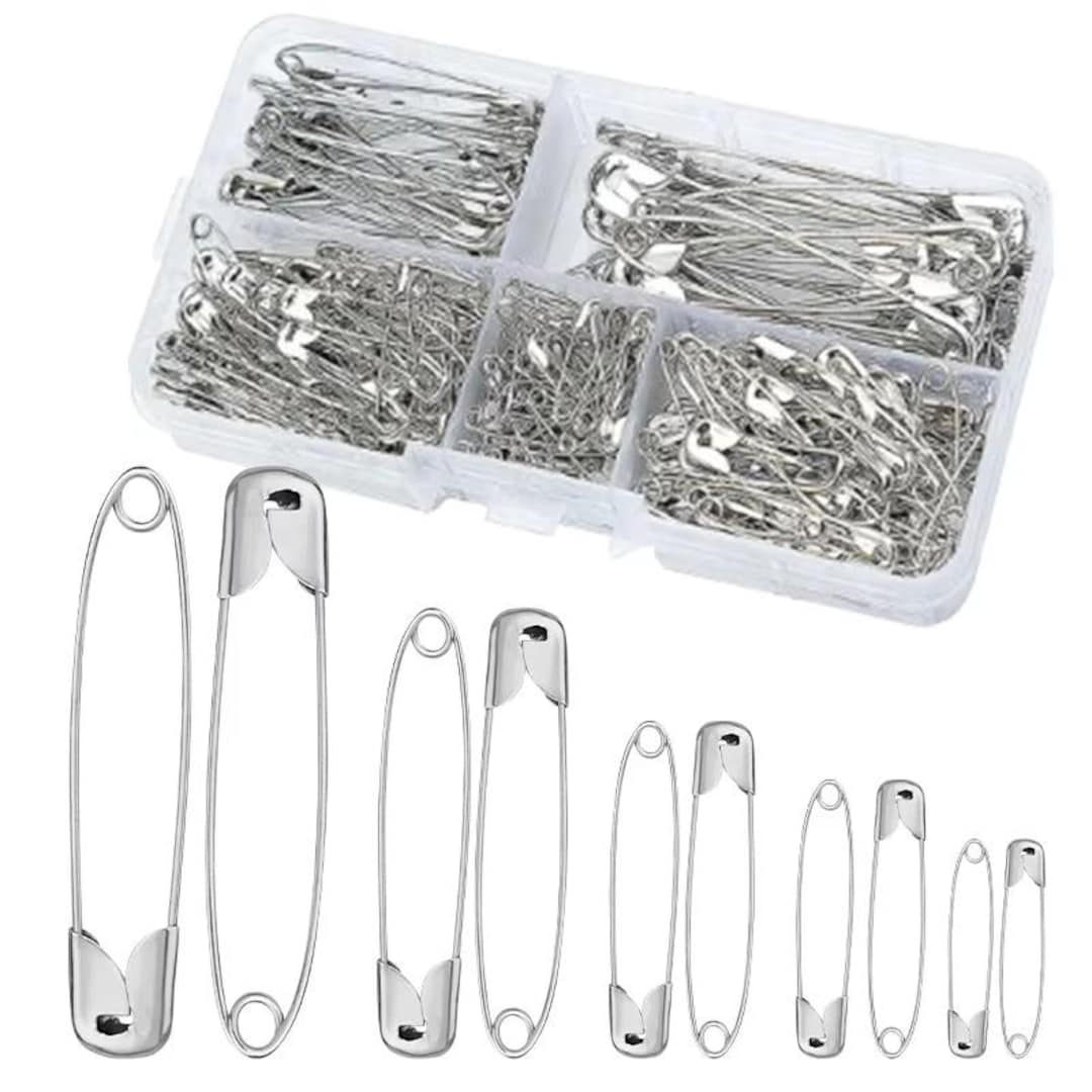 Assorted Stainless Steel Safety Pins Set – Sewing and DIY Crafts - Etsy