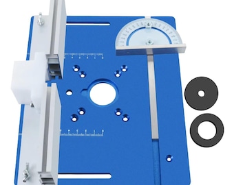 Aluminum Router Table Insert Plate with Fence – Woodworking Bench Tool for 65mm motor