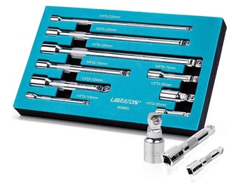 Wobble Extension Set | 1/4, 3/8, 1/2 Inch Drive Socket Extensions for Tight Spaces