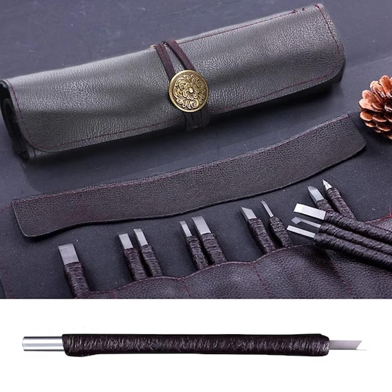 Tungsten Steel Carving Chisel Set: Wood, Stone, Metal Engraving - 10 Pcs