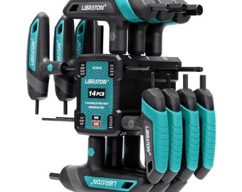 14PC T-Handle Hex Key Set | Metric SAE Allen Wrenches for Auto Bike Repair