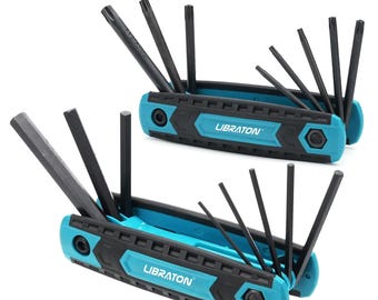 8-in-1 Folding Allen Wrench & Torx Key Set | Portable Repair Tool Kit