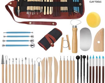 Pottery & Clay Sculpting Tool Set: Double Sided Ceramic Carving