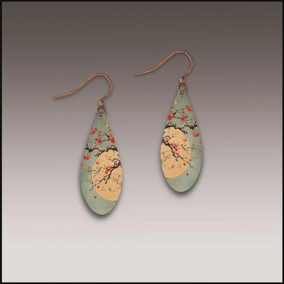 Cherry Moon Dew Drop Handmade Earrings - Made in the USA, Nickel and Lead Free
